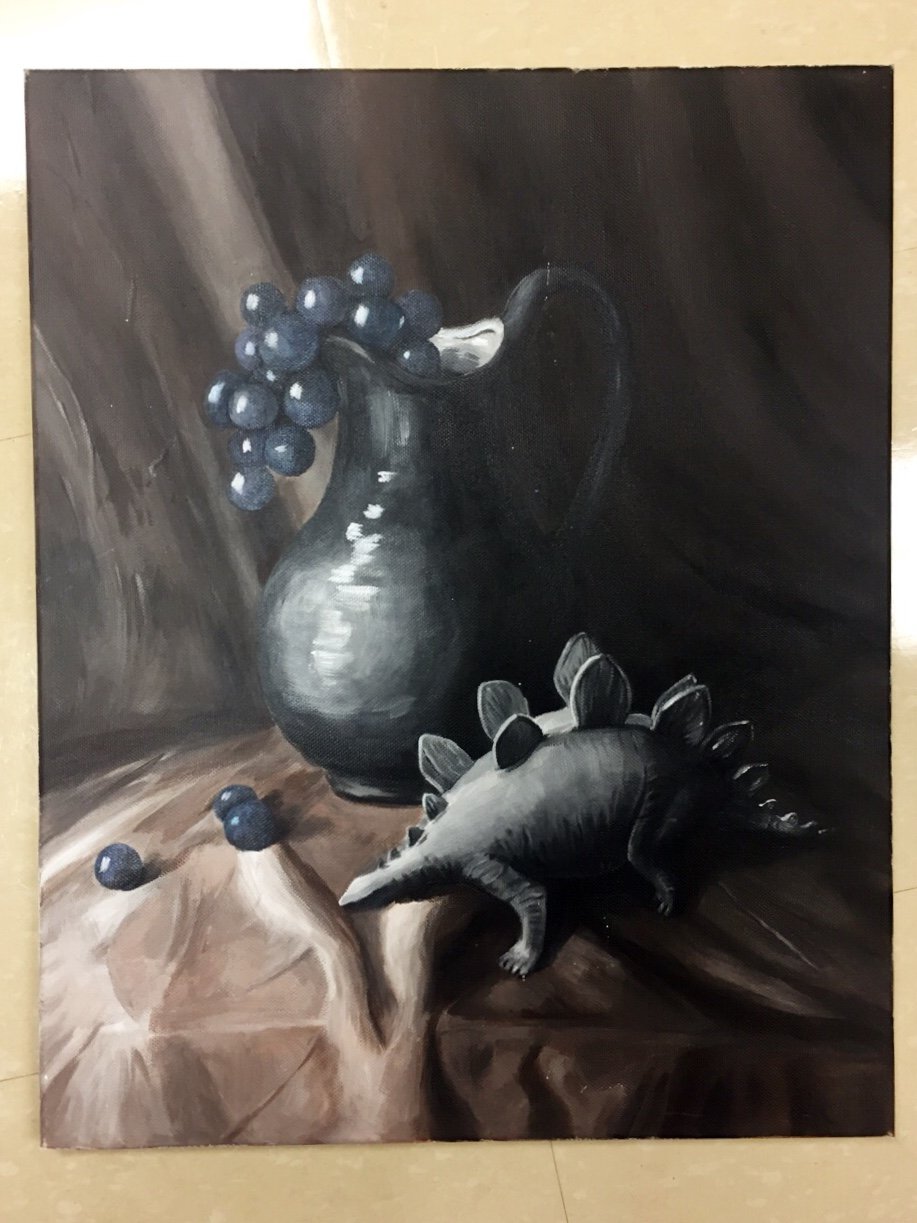 Baroque style object study (with a toy dinosaur!)