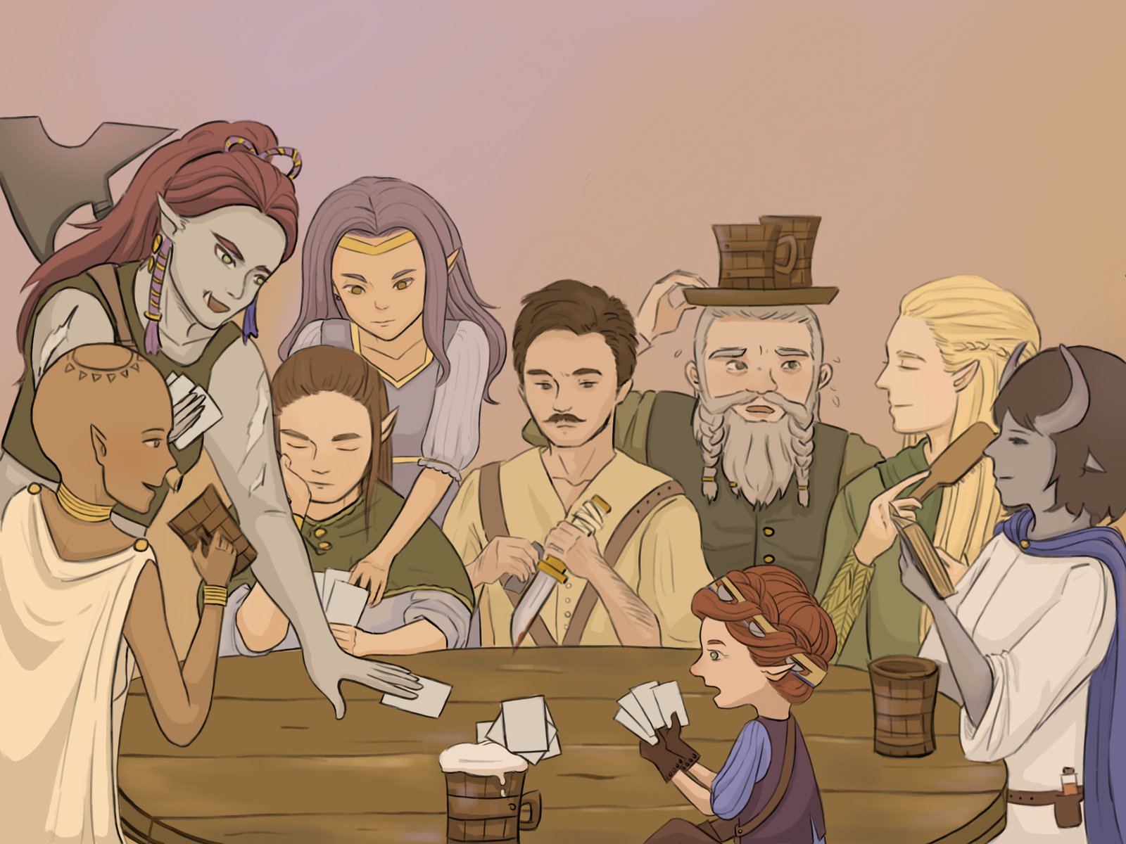 Characters from our DnD campaign.
